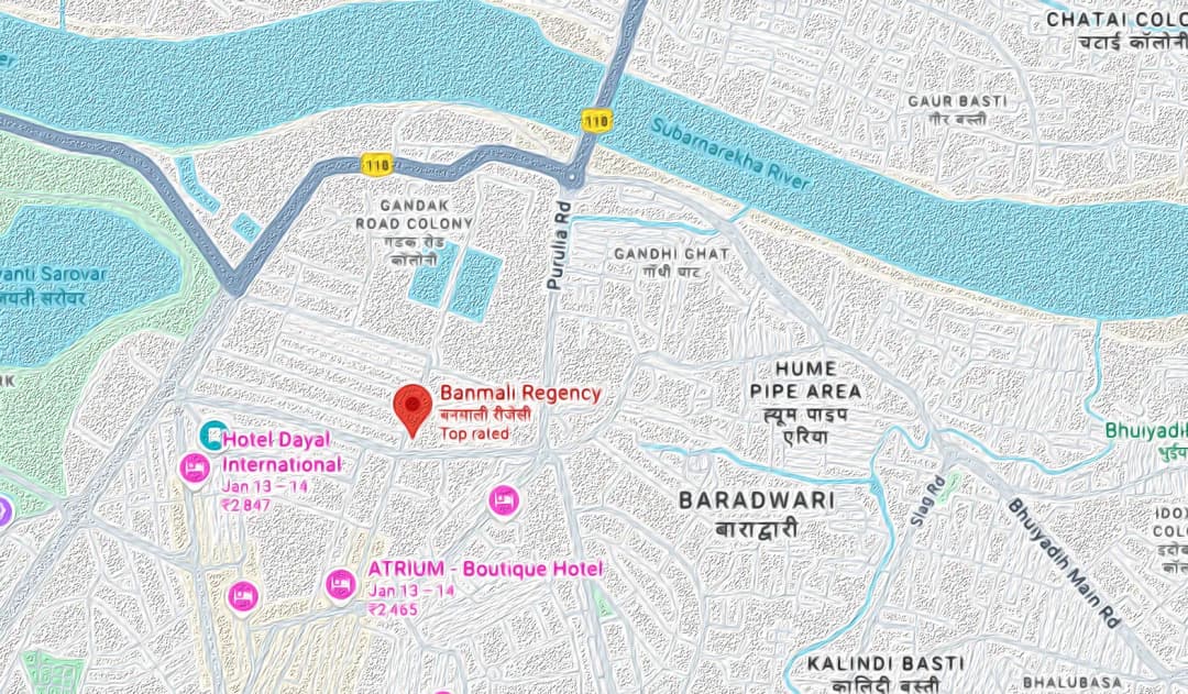 Map showing the location of Banmali Regency